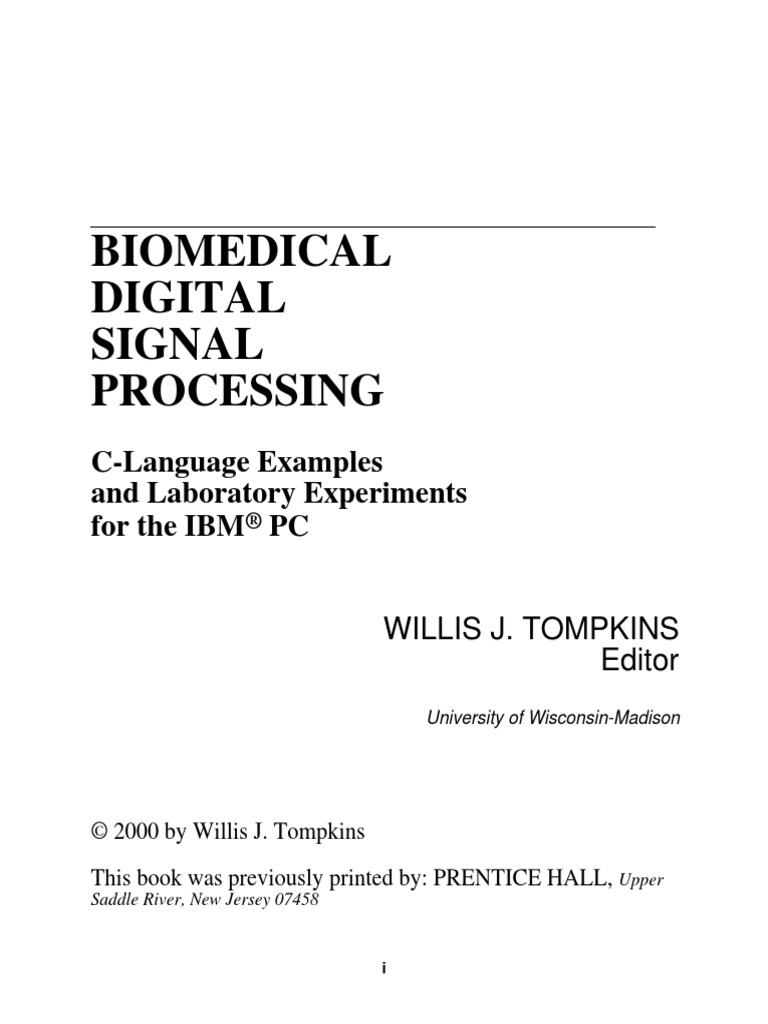 Biomedical Digital Signal Processing C L Descargar gratis PDF