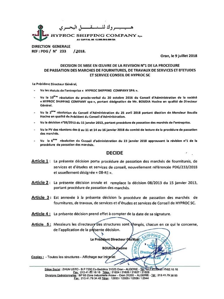 Hy Roc Shipping Company: Article 1 | PDF | Économie | Business