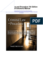 Criminal Law and Procedure 7th Edition Hall Solutions Manual