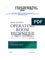 Berry and Kohns Operating Room Technique 12th Edition Phillips Test Bank