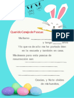 Carta Conejo de Pascua