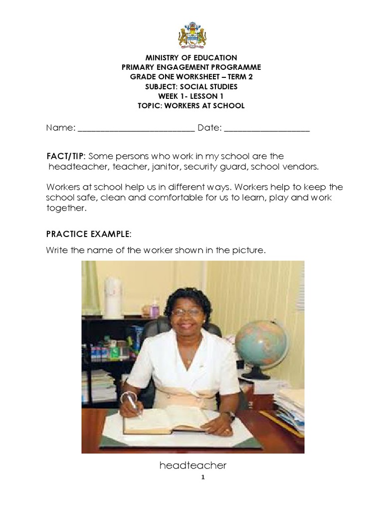 Grade 1 Social Studies Week 1 Lesson 1 2021 Term 2 PDF