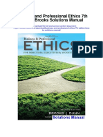Business and Professional Ethics 7th Edition Brooks Solutions Manual