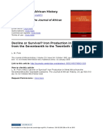 (ARTIGO) Decline or Survival - Iron Production in West Africa From 17 To The 20 Centuries