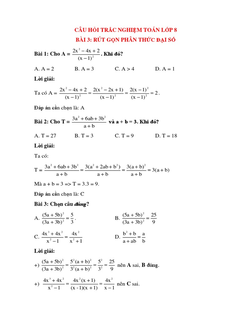 37 cau trac nghiem rut gon phan thuc co dap an 2023 toan lop 8 pdf