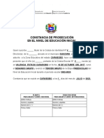 Constancia de Prosecucion de Inicial