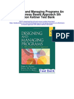 Designing and Managing Programs An Effectiveness Based Approach 5th Edition Kettner Test Bank