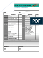 Checklist Retroexcavadora