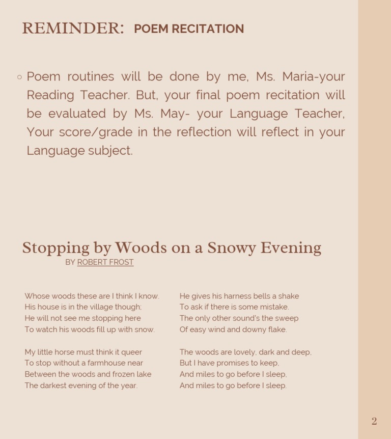 Poem Grade 5 | PDF