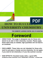 How To Succeed in University Chemistry
