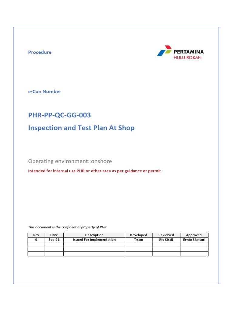 Inspection and Test Plan Overview | PDF | Nondestructive Testing | Welding