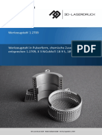 3D-Laserdruck Materialdatenblatt 1.2709