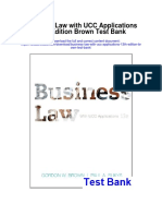 Business Law With Ucc Applications 13th Edition Brown Test Bank