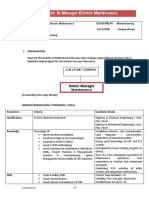 CTQ of SR Manager Electrical Maintenance Copy