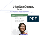 CDN Ed Strategic Human Resources Planning 5th Edition Belcourt Solutions Manual