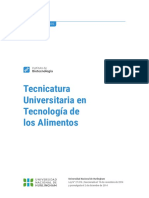 Tecnicatura Universitaria en Tecnologia de Los Alimentos 1