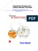 Career Achievement Growing Your Goals 2nd Edition Blackett Test Bank