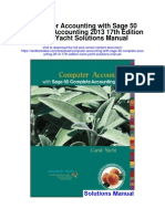Computer Accounting With Sage 50 Complete Accounting 2013 17th Edition Carol Yacht Solutions Manual