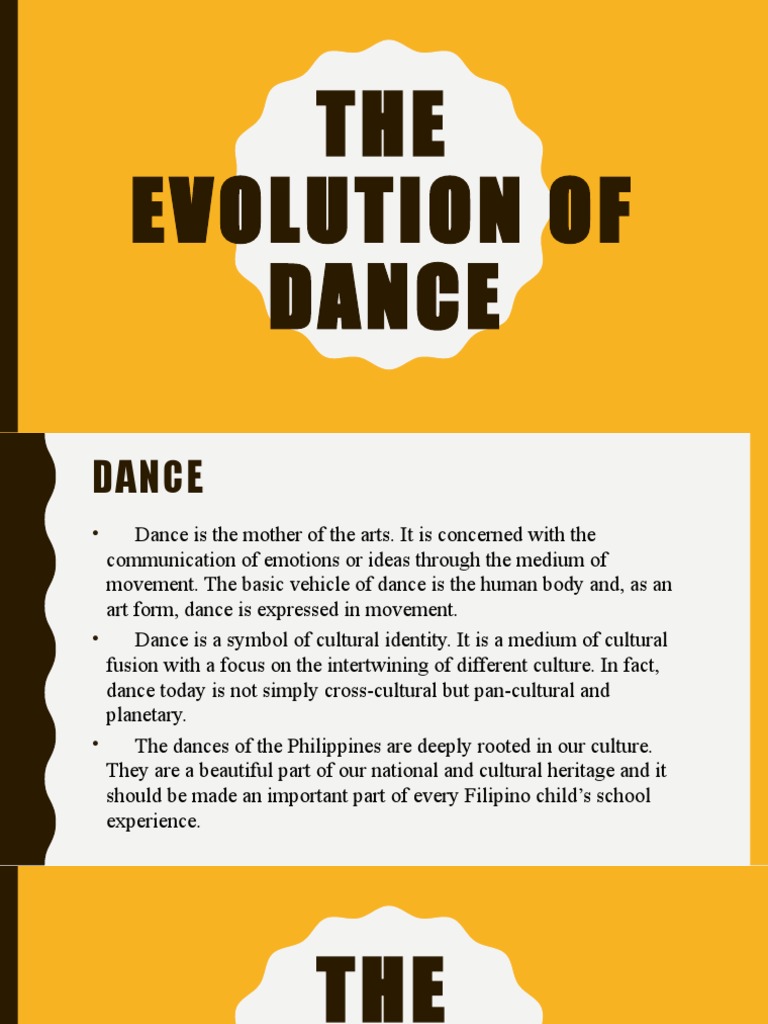 The evolution of dance pdf dances philippines
