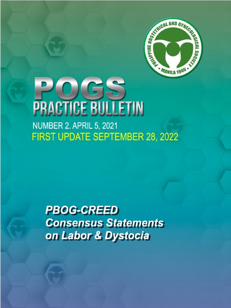 POGS Guidelines on Labor & Dystocia | PDF | Childbirth | Caesarean Section