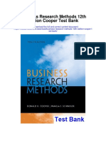 Business Research Methods 12th Edition Cooper Test Bank