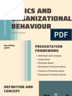 Ethics and Organisational Behaviour