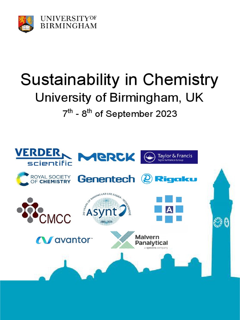 Sustainability in Chemistry Birmingham Sept2023-Min | PDF | Catalysis ...