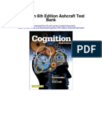 Cognition 6th Edition Ashcraft Test Bank