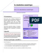 Introduction À La Simulation Numérique