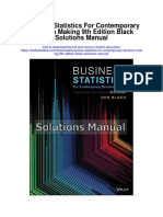 Business Statistics For Contemporary Decision Making 9th Edition Black Solutions Manual