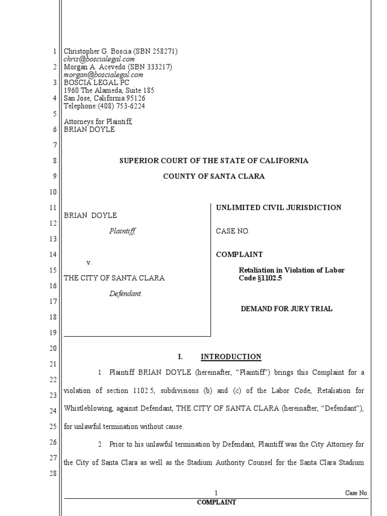 Brian doyle vs city of santa clara pdf