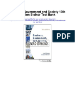 Business Government and Society 13th Edition Steiner Test Bank