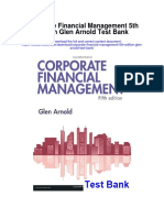 Corporate Financial Management 5th Edition Glen Arnold Test Bank