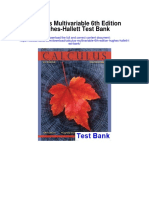 Calculus Multivariable 6th Edition Hughes Hallett Test Bank