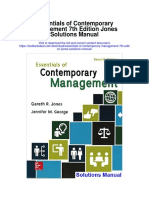 Essentials of Contemporary Management 7th Edition Jones Solutions Manual