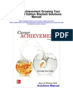 Career Achievement Growing Your Goals 2nd Edition Blackett Solutions Manual