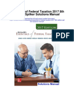 Essentials of Federal Taxation 2017 8th Edition Spilker Solutions Manual