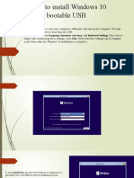 How To Install Window 10 Using Bootable USB.