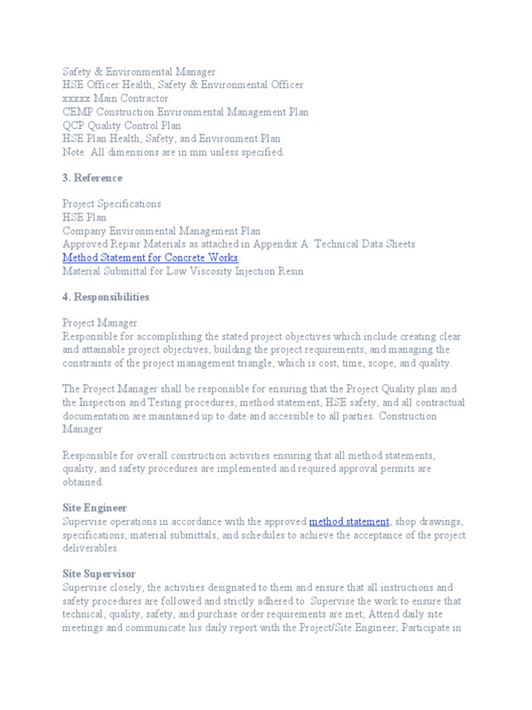 Structured Method Statement For Concrete Repair 3 PDF Concrete