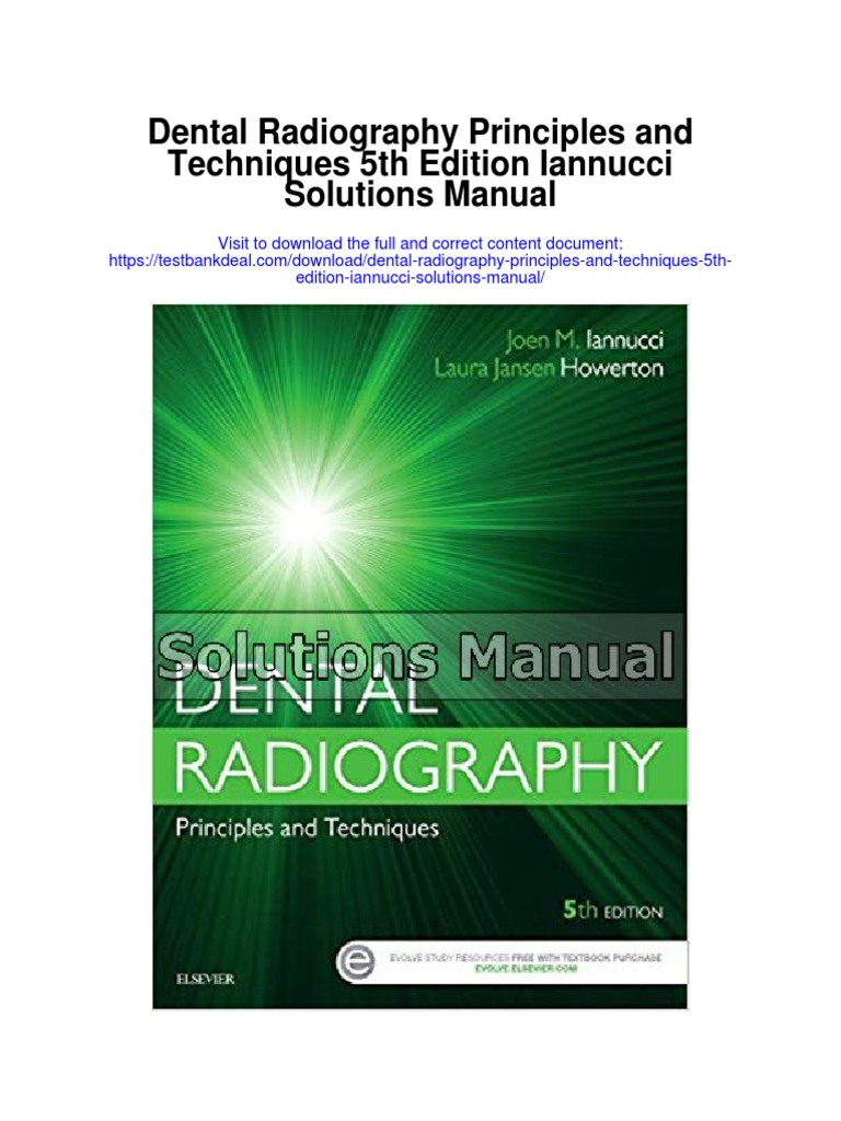 Dental Radiography Principles and Techniques 5th Edition Iannucci