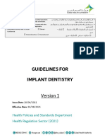 Guidelines For Implant Dentistry: Health Policies and Standards Department Health Regulation Sector (2021)