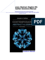 Contemporary Abstract Algebra 9th Edition Gallian Solutions Manual