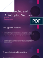 Heterotrophic and Autotrophic Nutrition