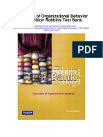 Essentials of Organizational Behavior 11th Edition Robbins Test Bank
