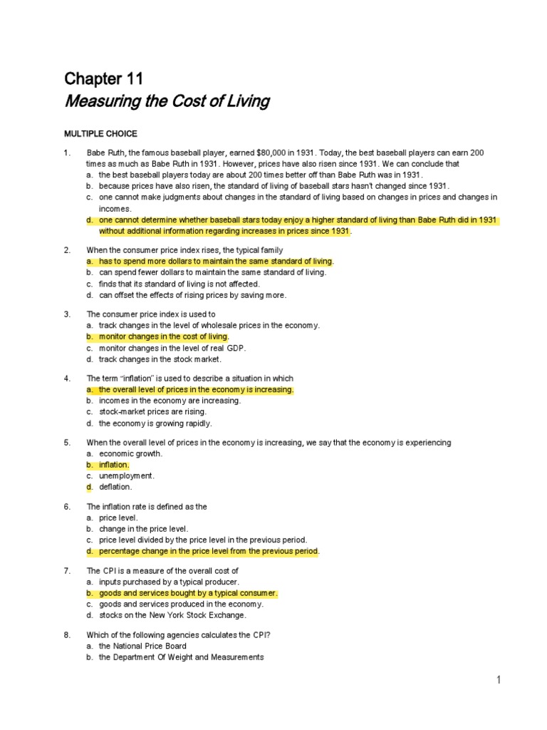 Cost of Living and CPI Analysis | PDF | Cost Of Living | Consumer Price ...