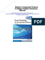 Excel Modeling in Corporate Finance Global 5th Edition Holden Solutions Manual