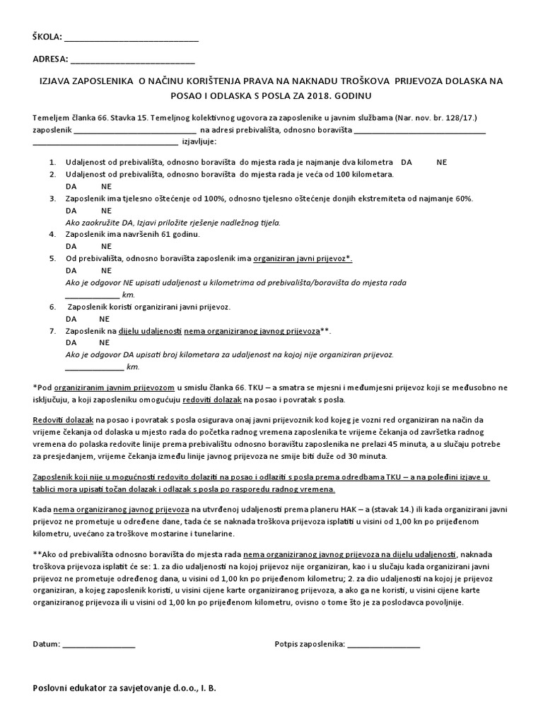 IZJAVA | PDF