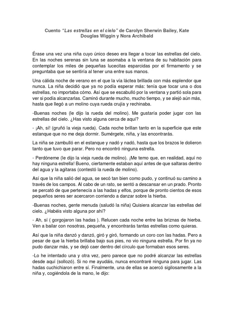 La niña y las estrellas del cielo | PDF | Cielo
