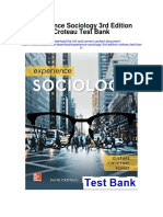 Experience Sociology 3rd Edition Croteau Test Bank