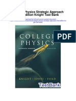 College Physics Strategic Approach 2nd Edition Knight Test Bank